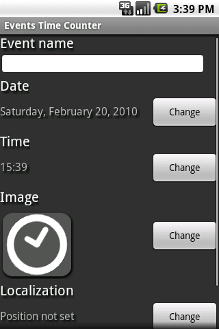 Events Time Counter pour Android