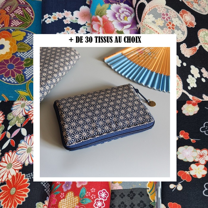 5.5" zippered Cards and coins wallet - Custom fabric