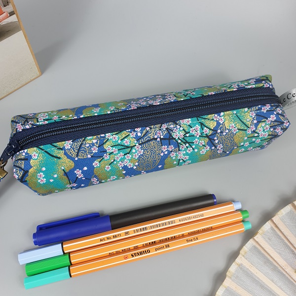 Trousse  crayons - Akina turquoise