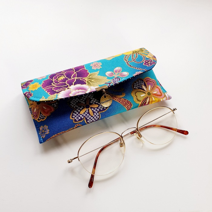 Glasses case custom made - Akane turquoise