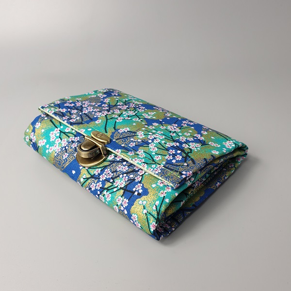 Coin Purse Card wallet  -  Akina turquoise blue gold