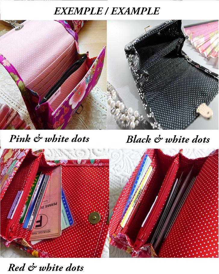 5.5\" cards and coins wallet  - Akane fucsia