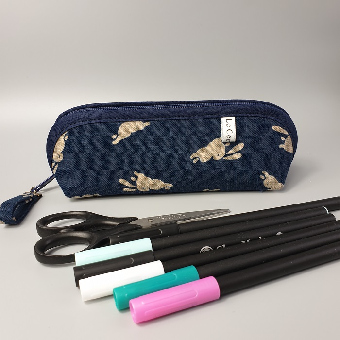 Trousse à crayons - Usagi Lapin - bleu marine