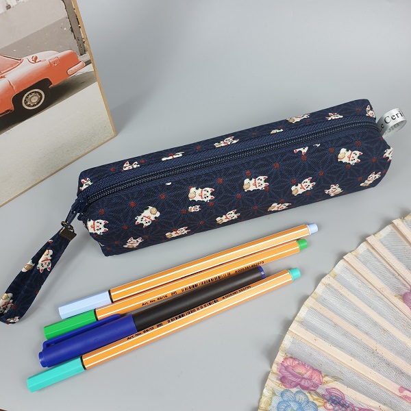 Pencil case - Maneki 3 bleu