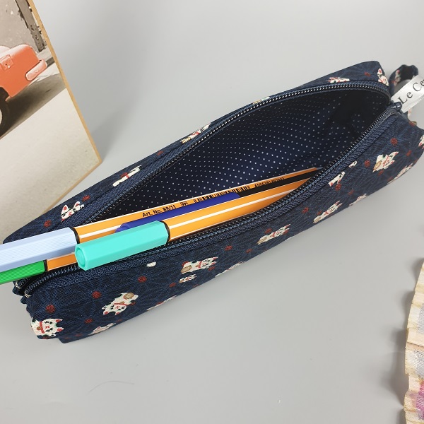 Pencil case - Maneki 3 bleu