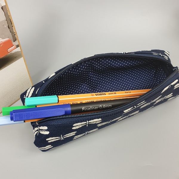Pencil case - Tombo blue white